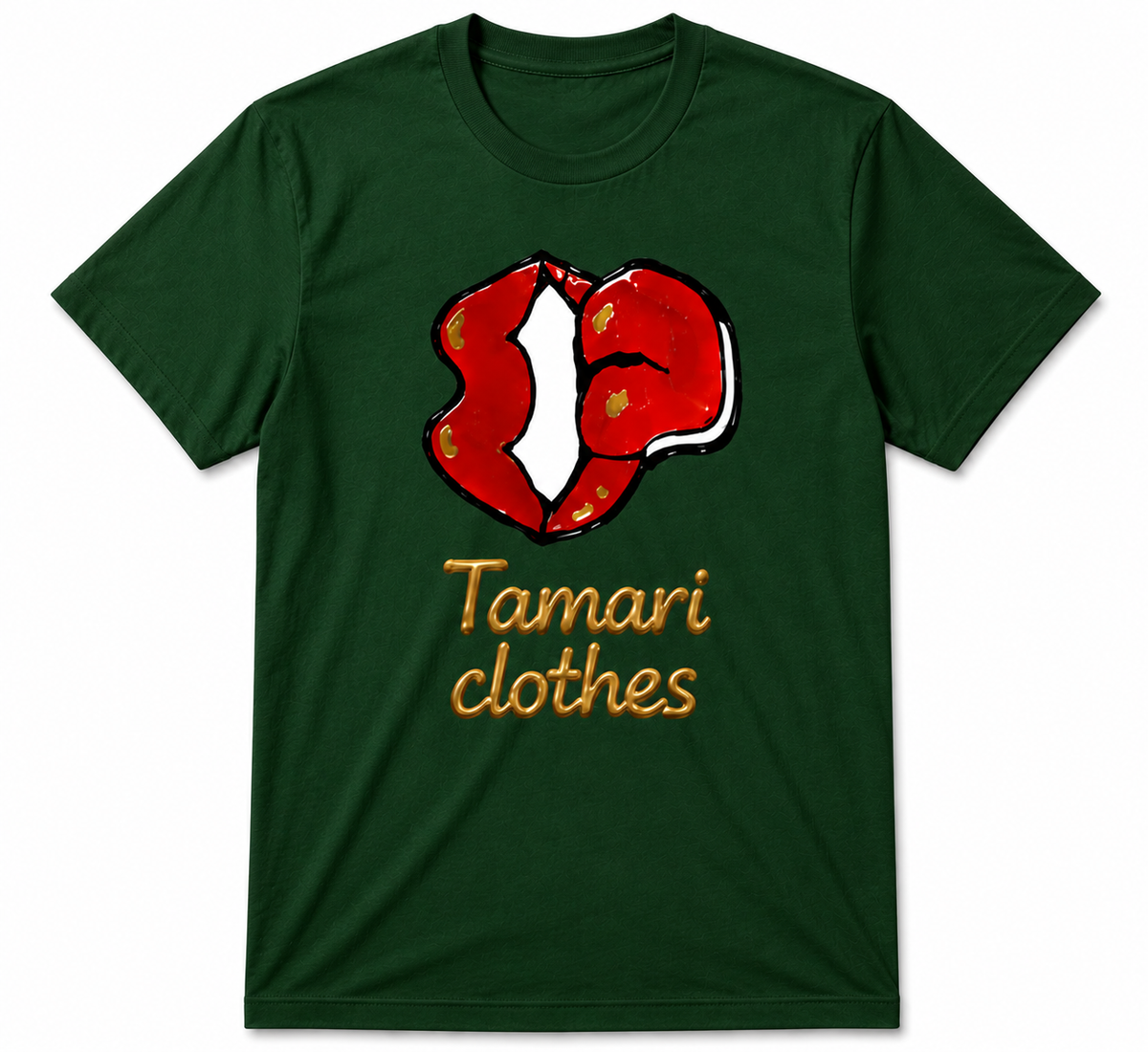 Tamari Clothes Red Lips Graphic T-Shirt