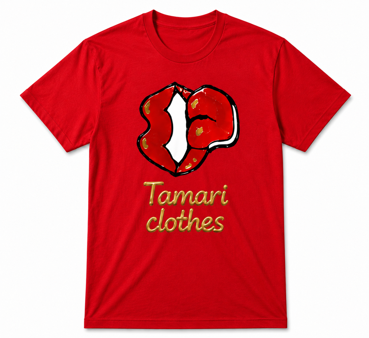 Tamari Clothes Red Lips Graphic T-Shirt